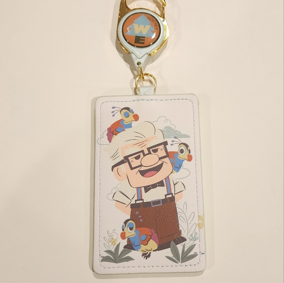 Loungefly Disney Pixar UP Carl Russel Kevin Retractable Lanyard ID Holder - Picture 2 of 11